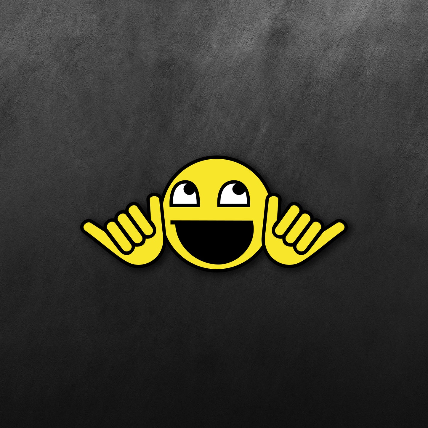 Emot Smiley and Metal JDM Sticker