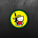Hello Kitty with Gun Sticker