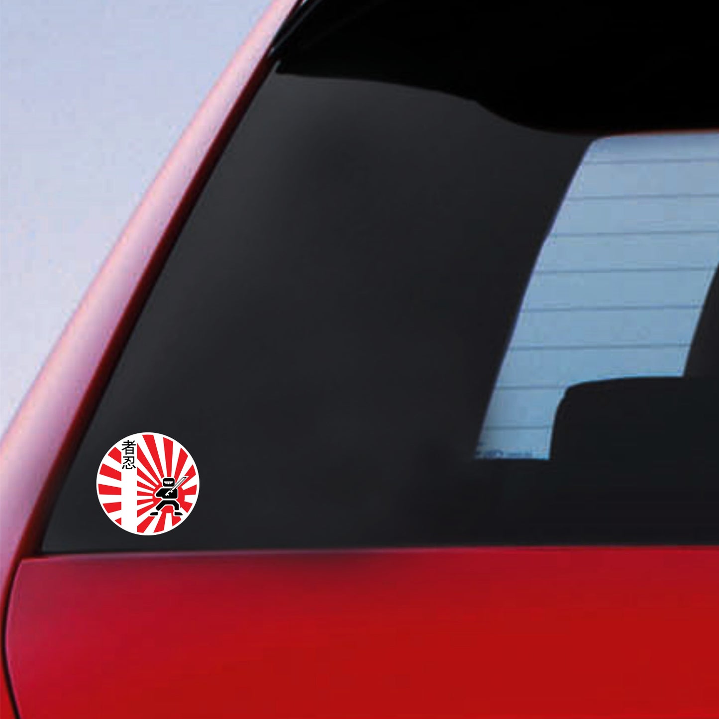 Ninja Kanji Rising Sun Sticker