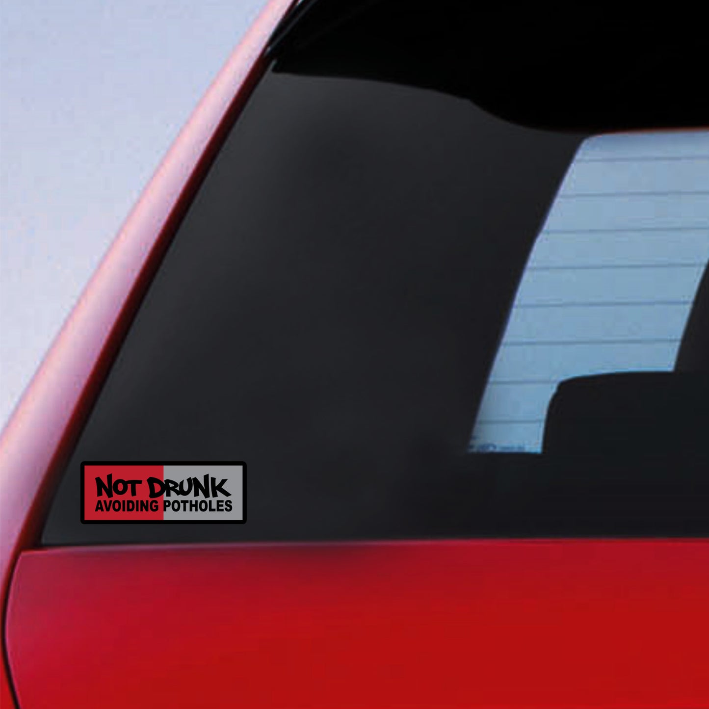 Not Drunk Avoiding Pothole Sticker