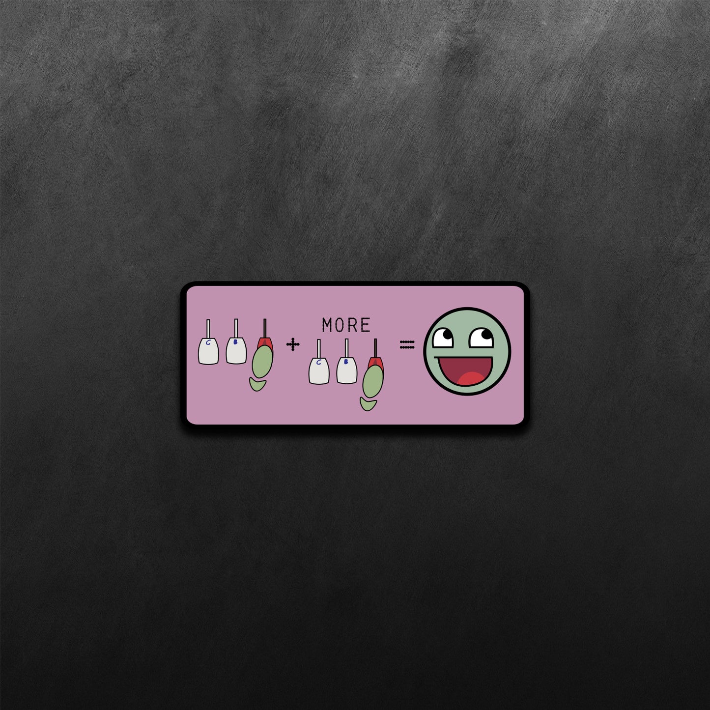 More Pedal Awesome Smiley Face Sticker