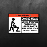 Warning Choking Hazard Sticker