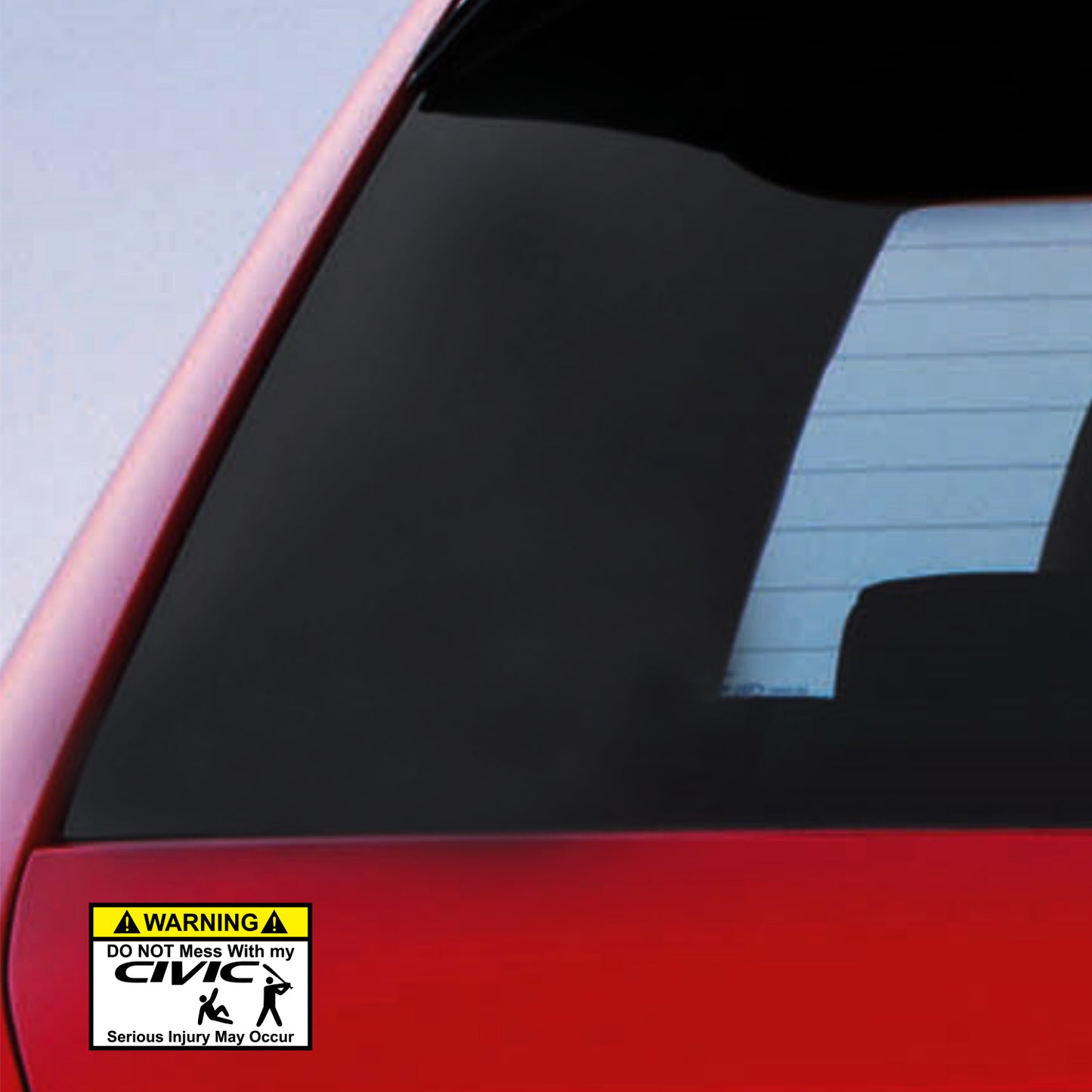 Warning Civic Sticker