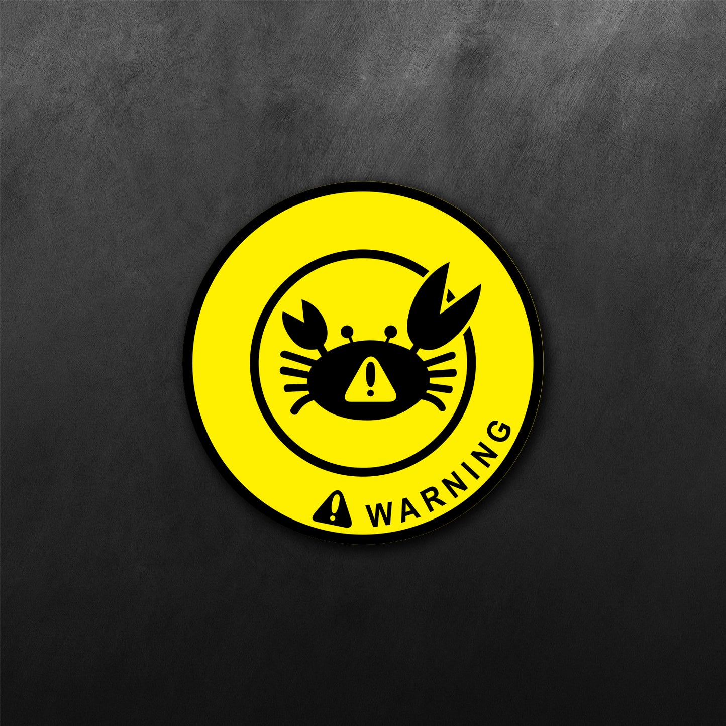 Warning Crab Sticker