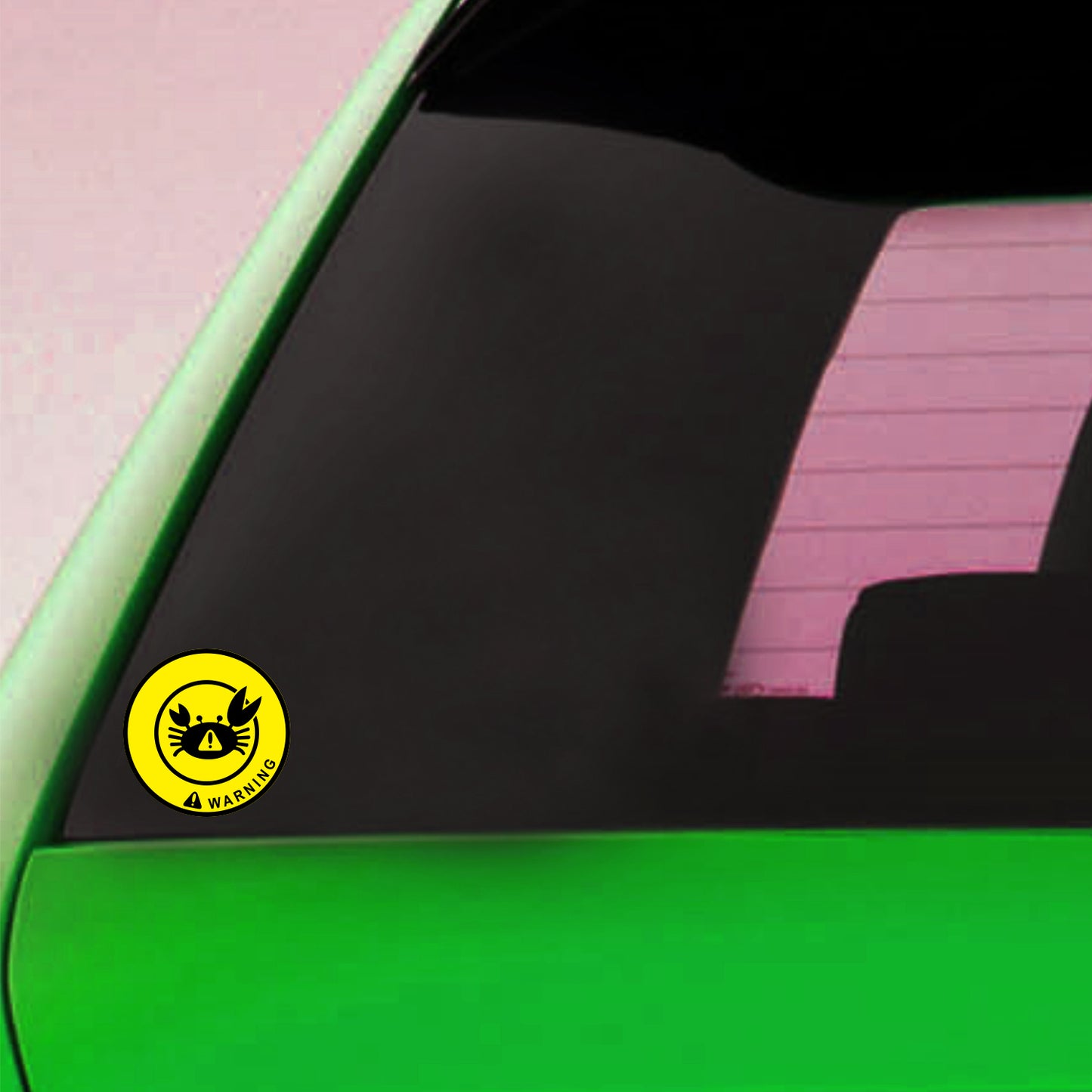 Warning Crab Sticker