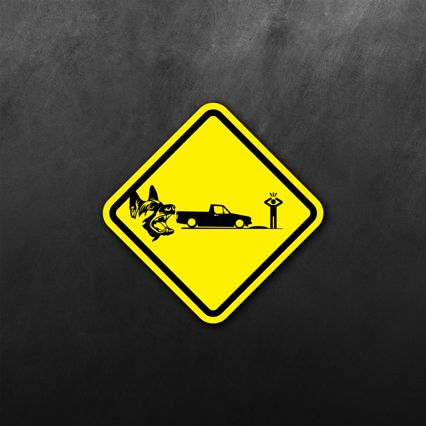 Warning Dog Sticker