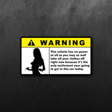 Warning Girl Sticker