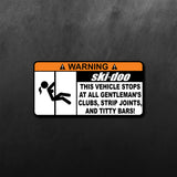 Warning Ski Doo Sticker