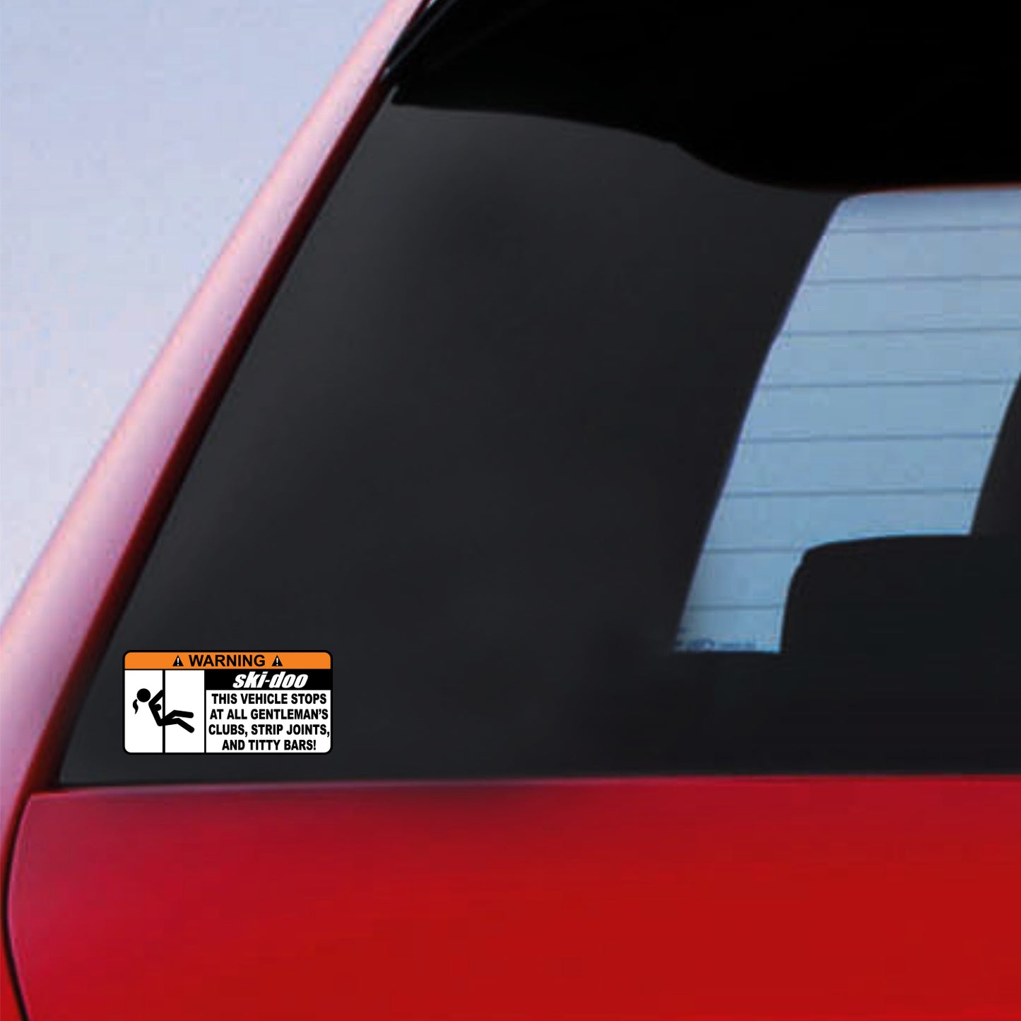 Warning Ski Doo Sticker