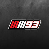 MM93 93 Logo Sticker