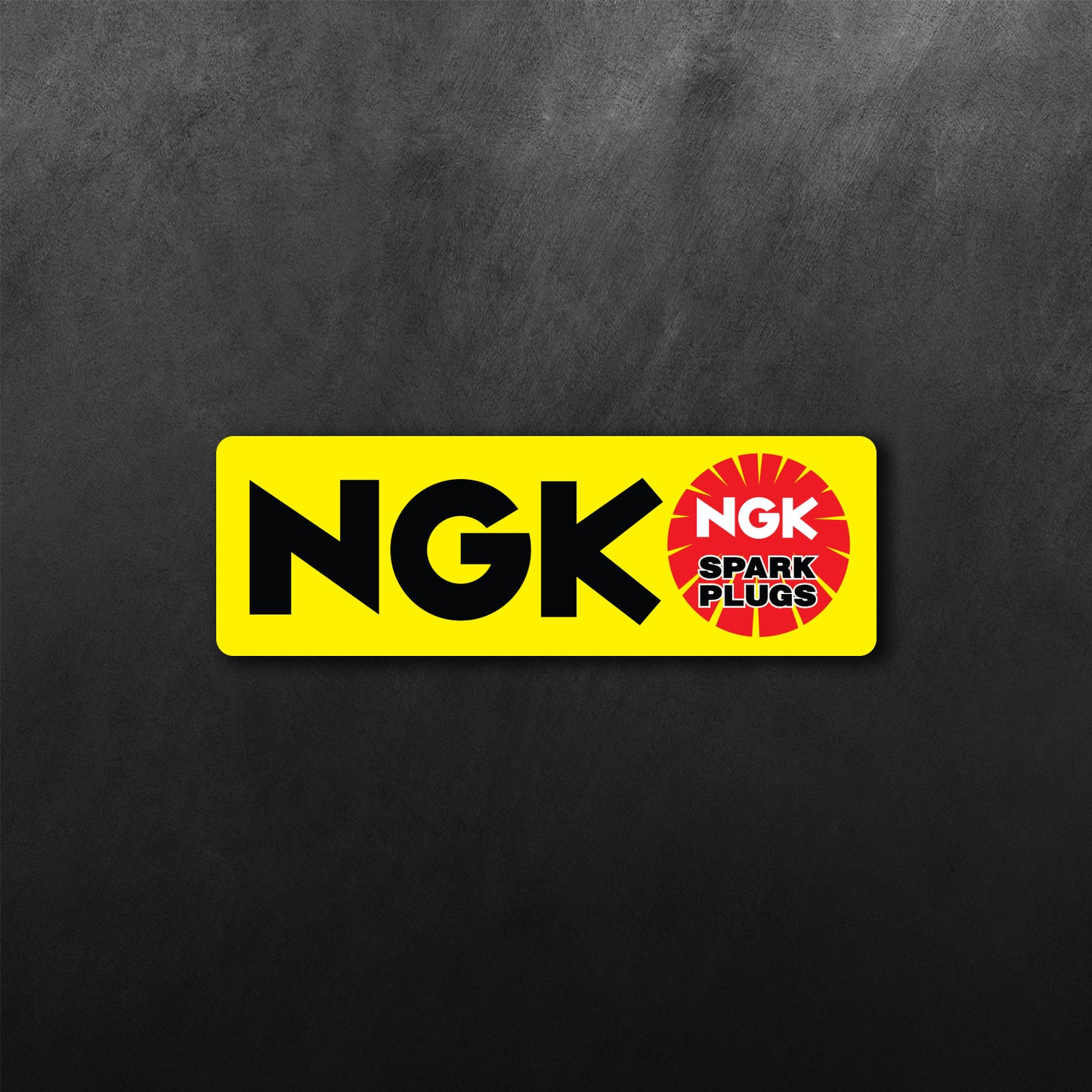 NGK Spark Plugs yellow Sticker