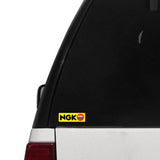 NGK Spark Plugs yellow Sticker