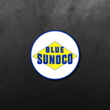 Blue Sonoco Oil Sticker