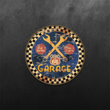 Distress Route 66 Garage Sticker