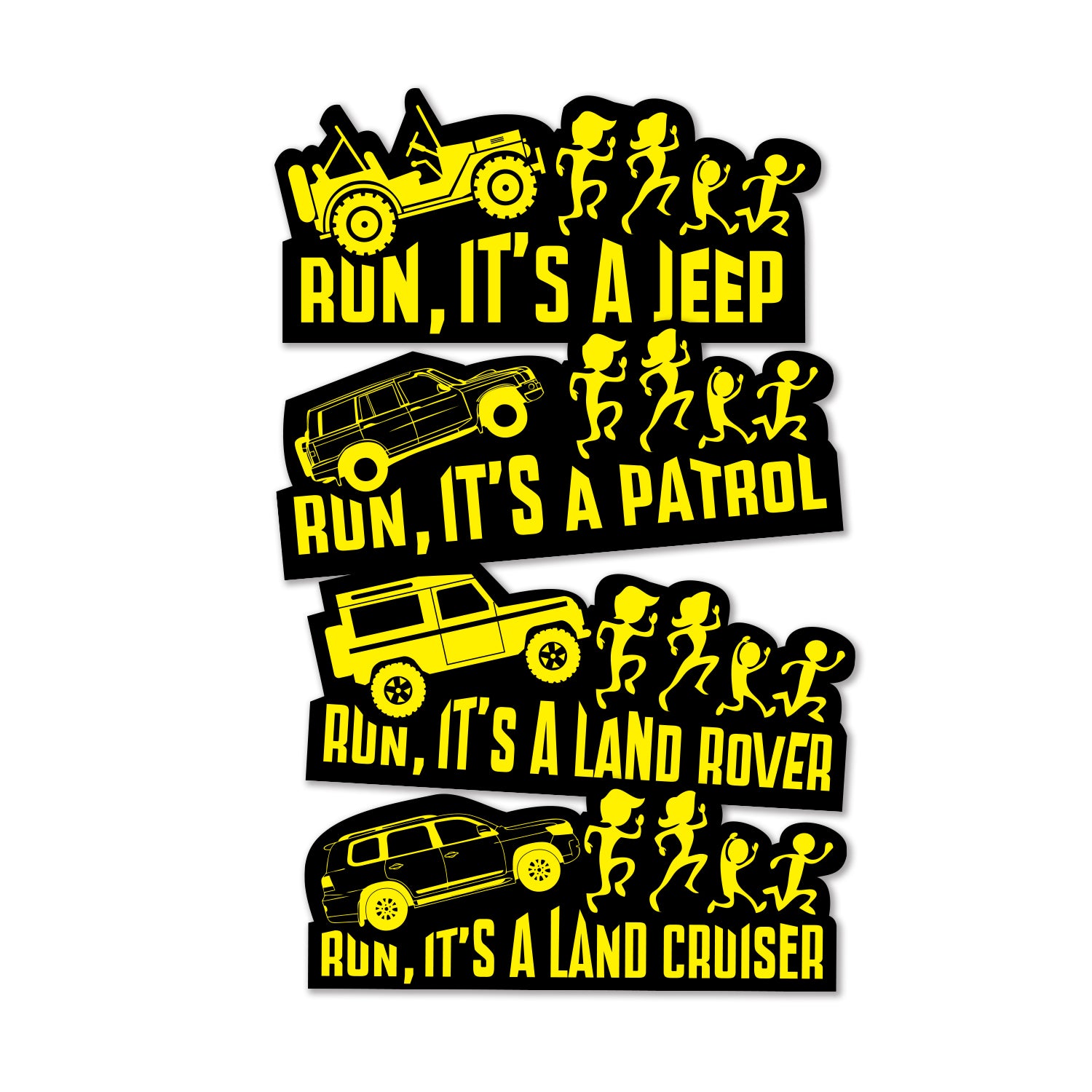 Runnit Motor Sticker Run It's a 4WD Sticker - Available in many options – Retrobot