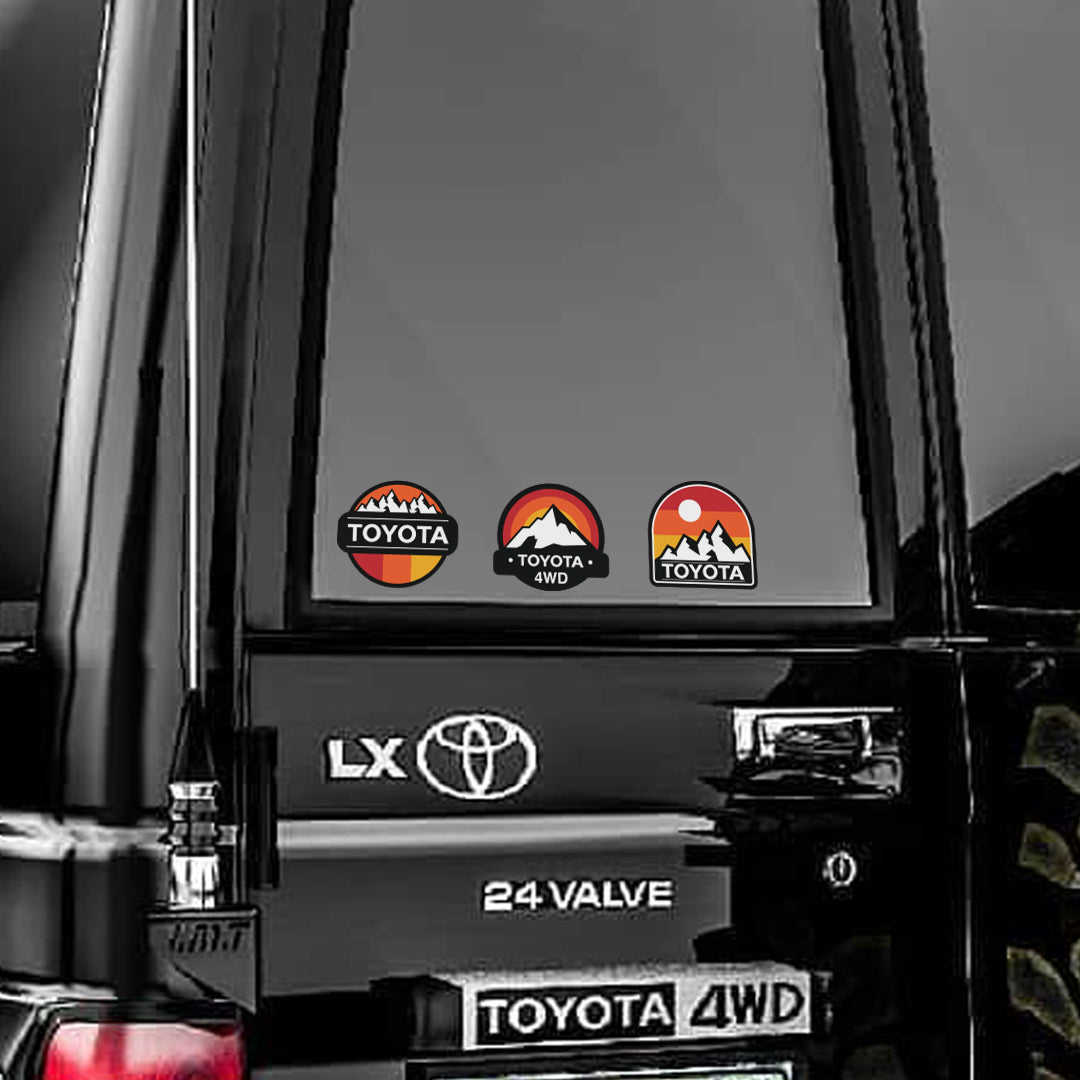 4WD Mountain Adventure Surfing & Camping Decal Stickers