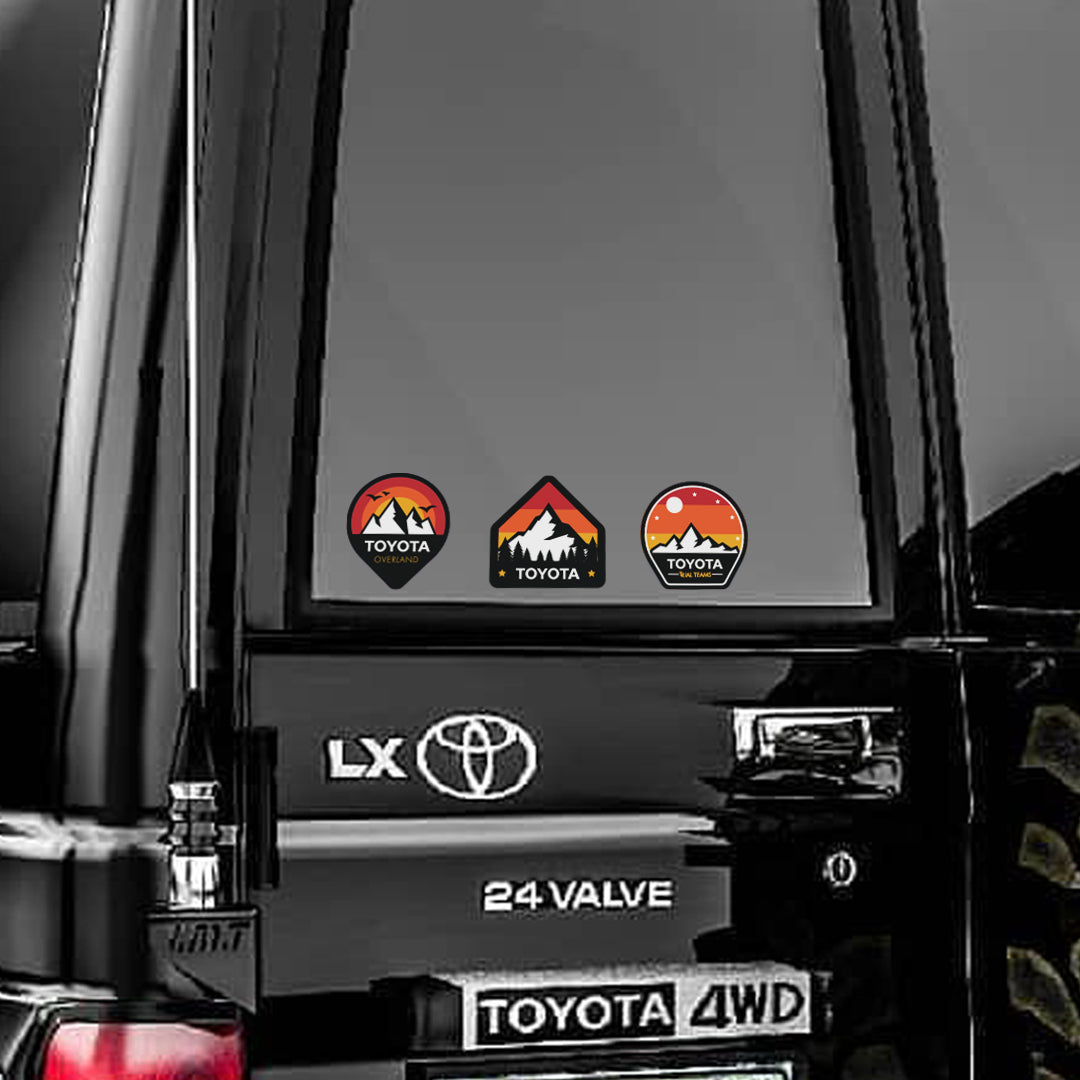 4WD Mountain Adventure Surfing & Camping Decal Stickers