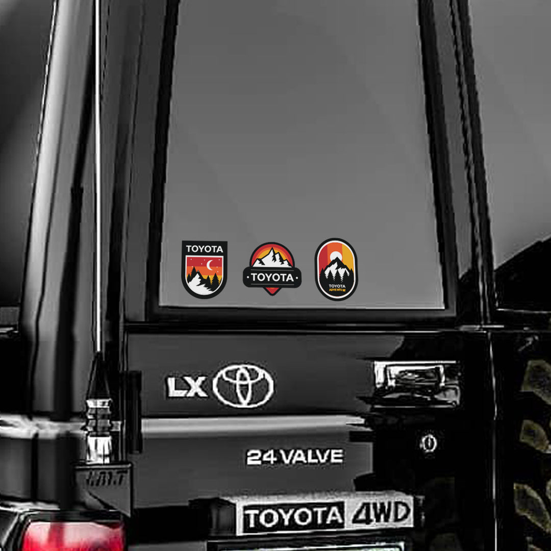 4WD Mountain Adventure Surfing & Camping Decal Stickers