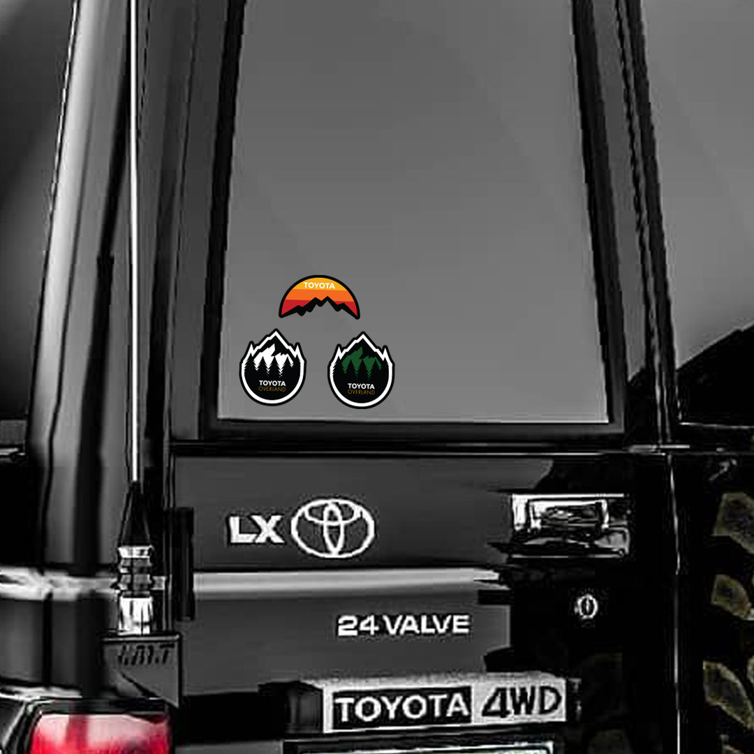 4WD Mountain Adventure Surfing & Camping Decal Stickers