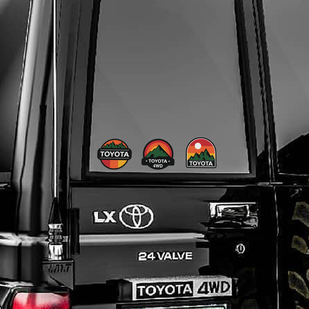 4WD Mountain Adventure Surfing & Camping Decal Stickers
