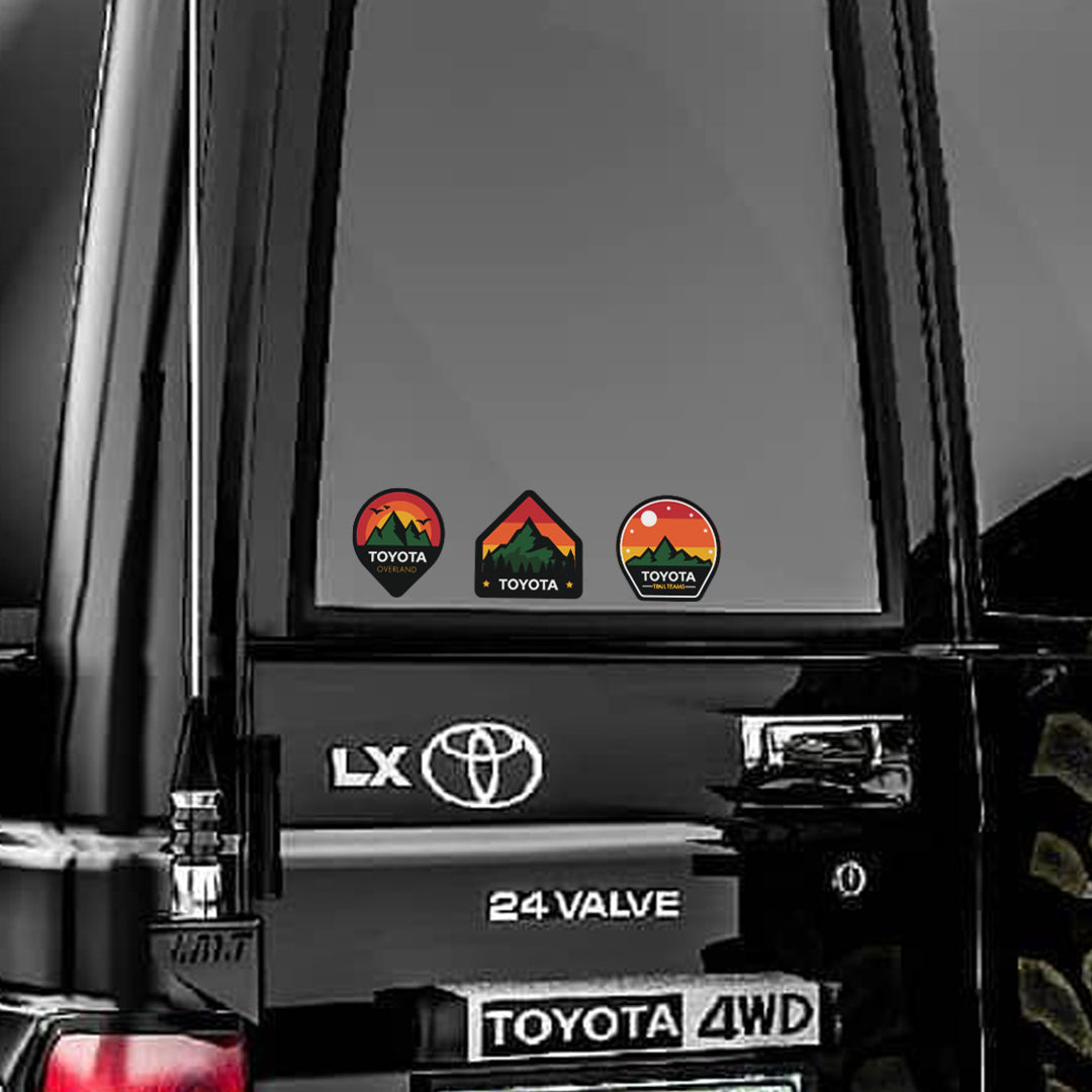 4WD Mountain Adventure Surfing & Camping Decal Stickers