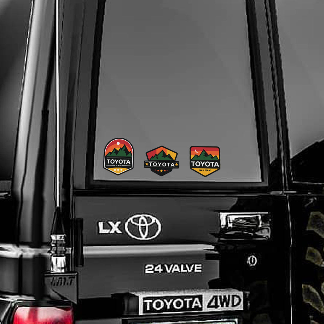 4WD Mountain Adventure Surfing & Camping Decal Stickers