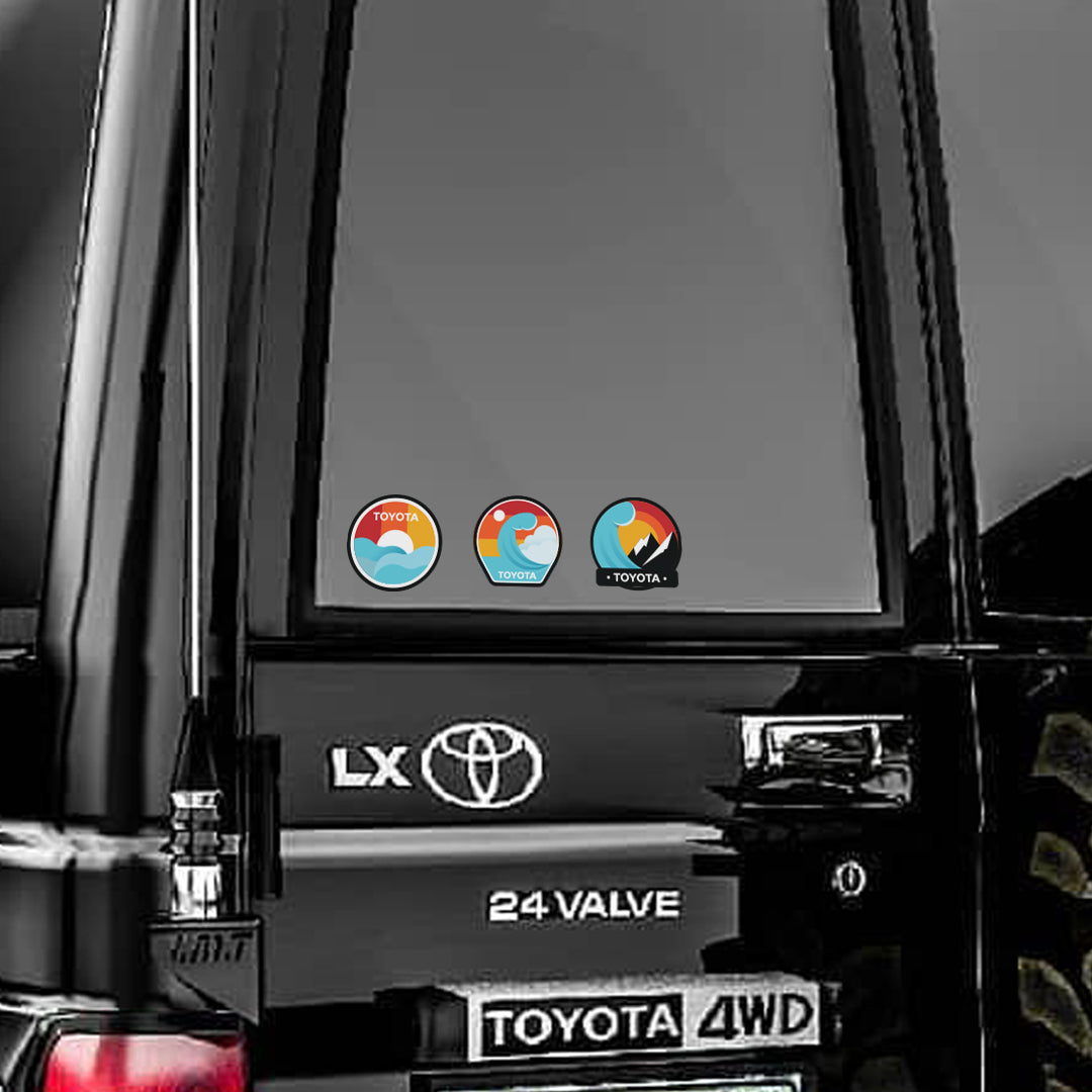 4WD Mountain Adventure Surfing & Camping Decal Stickers