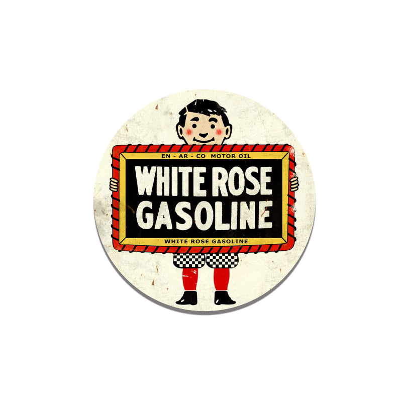 White Rose Gasoline Sticker