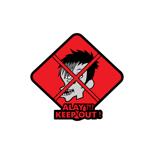 Alay Keep Out Sticker-0