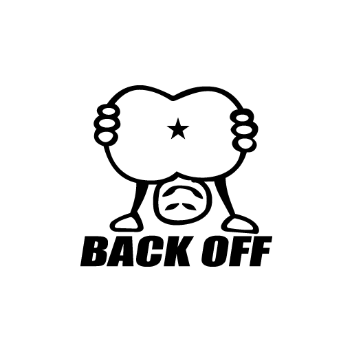 Back Off Butt Sticker-0