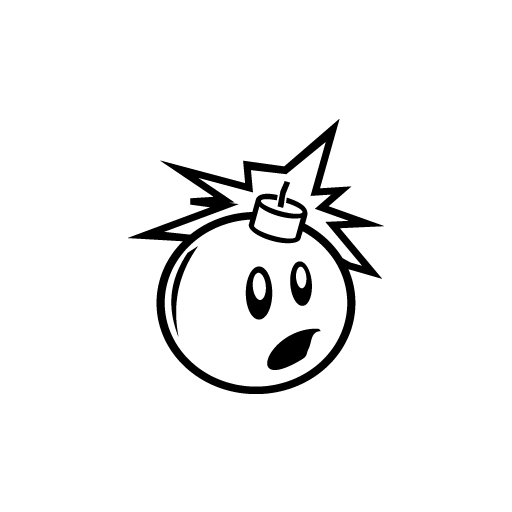 Bomb Surprised Face Sticker-0