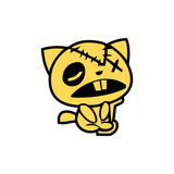 Zombie Cat Mascot Sticker-0