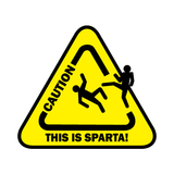 Caution This Is Sparta Sticker-0