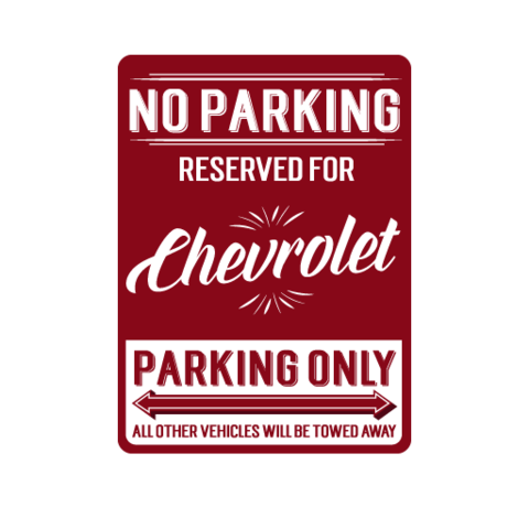No Parking Reserved Decal Stickers - Available in many options