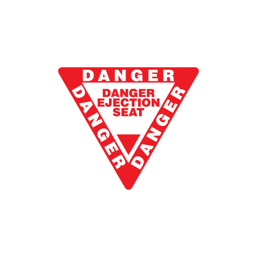 Danger Ejection Seat Sticker-0