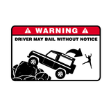Driver My Bail Land Rover Sticker-0