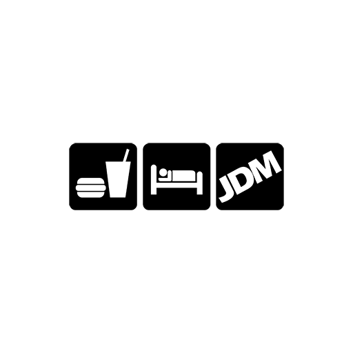 Eat Sleep JDM Block Sticker-0