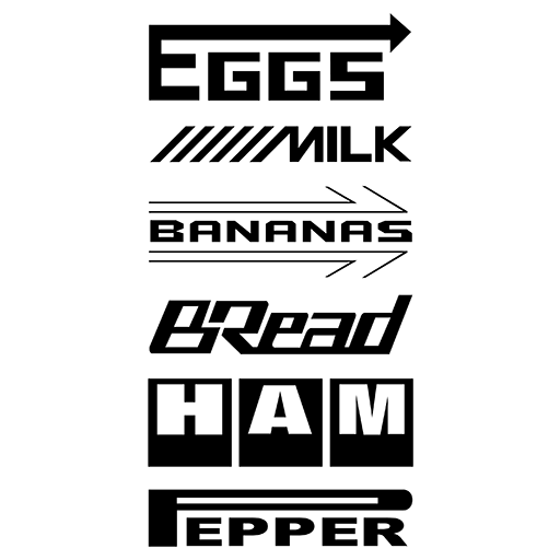 Egg Milk Bananas Bread Ham Pepper Sticker-0
