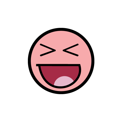 JDM Emoticon Laugh with Closed Eyes Sticker-0