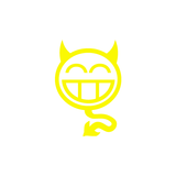 Emoticon Big Grin Devil Sticker-0