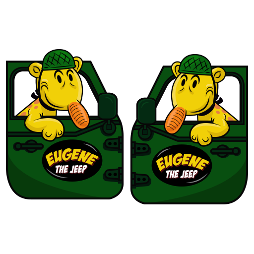 Eugene The Jeep Door Sticker-0