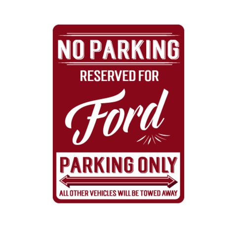 No Parking Reserved Decal Stickers - Available in many options