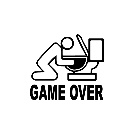 Game Over Toilet Sticker-0