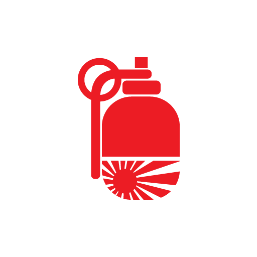 Grenade Half Rising Sun Sticker-0