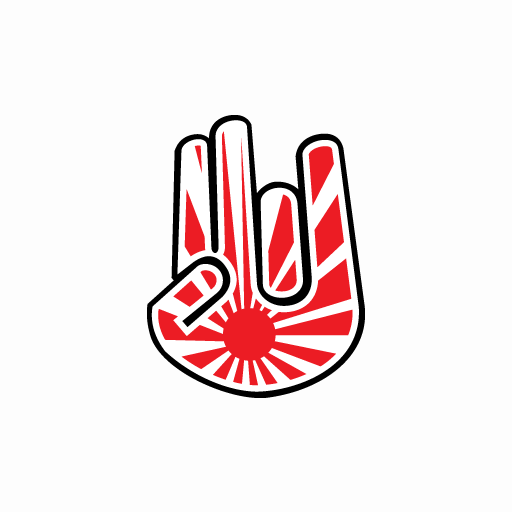 JDM Hand Rising Sun Shocker Center Sticker-0