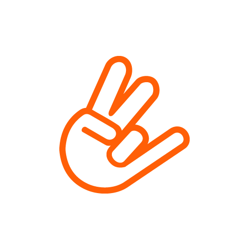 JDM Hand Peace and Pinky Sticker-0