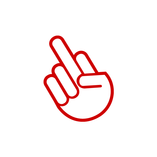 JDM Hand Middle Finger Sticker-0