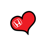 JDM Heart Love Honda Sticker-0