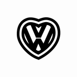 JDM Heart VW Sticker-0