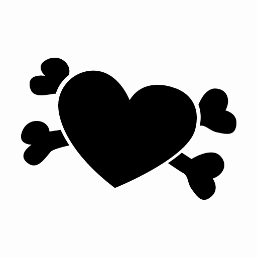 JDM Heart Skull Sticker-0